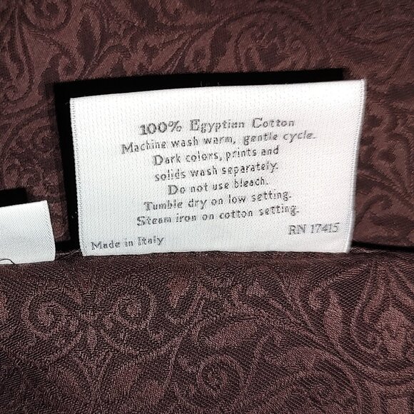 SFERRA ILARIA STANDARD SHAMS EGYPTIAN COTTON 590TC BROWN HEMSTITCH FLANGE ITALY - Picture 2 of 4